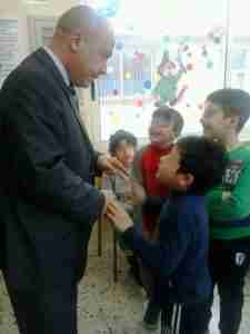 Il sindaco con i ragazzi