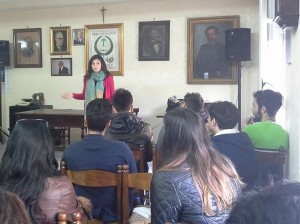 durante l'intervento di Emanuela Pirrottina