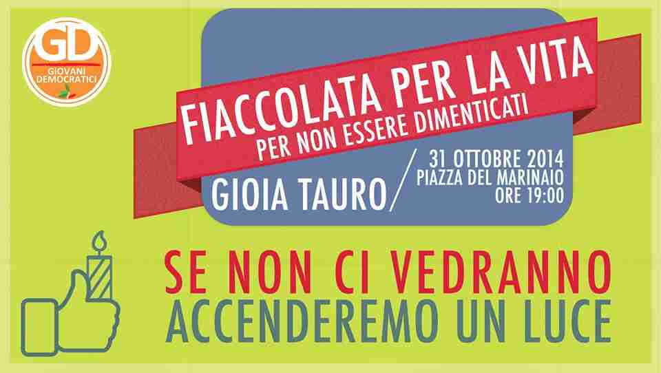 Fiaccolata per la vita: l’adesione dei Gd di Gioia Tauro