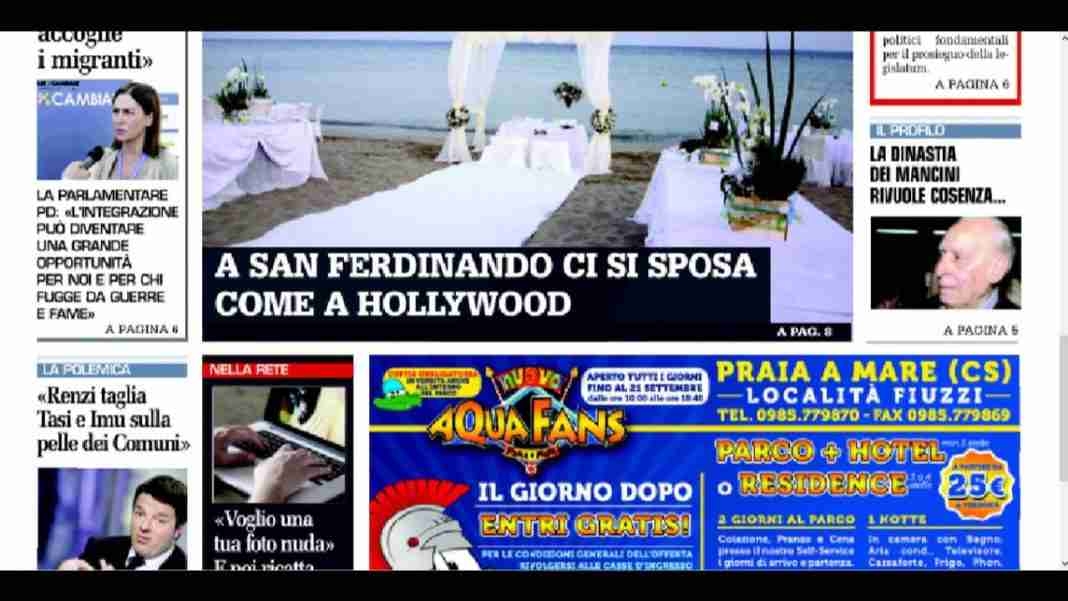 Piana Stampa di venerdì 18 settembre 2015