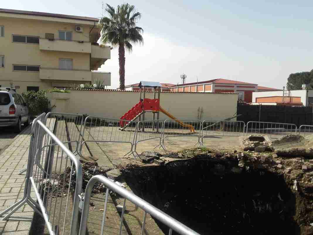 Cedimento in località Largo Bizzurro