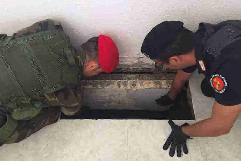 l'ingresso al bunker