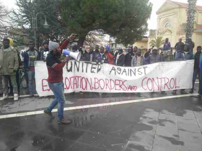 Protesta migranti La manifestazione dei migranti