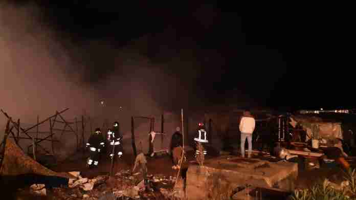 Incendio alla tendopoli febbraio 2019