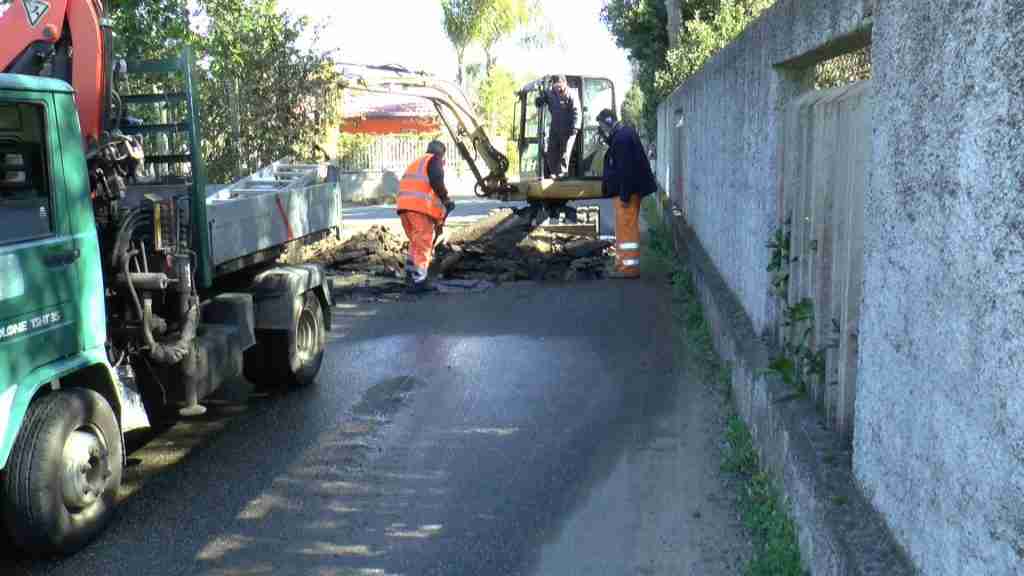Lavori in contrada Cicerna