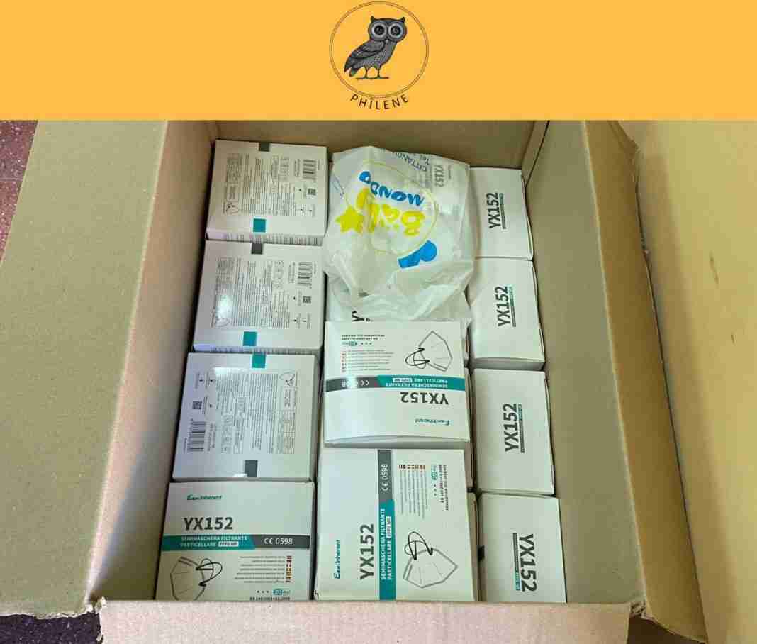 L’associazione Phîlene dona 450 FFP2 al Gerace di Cittanova