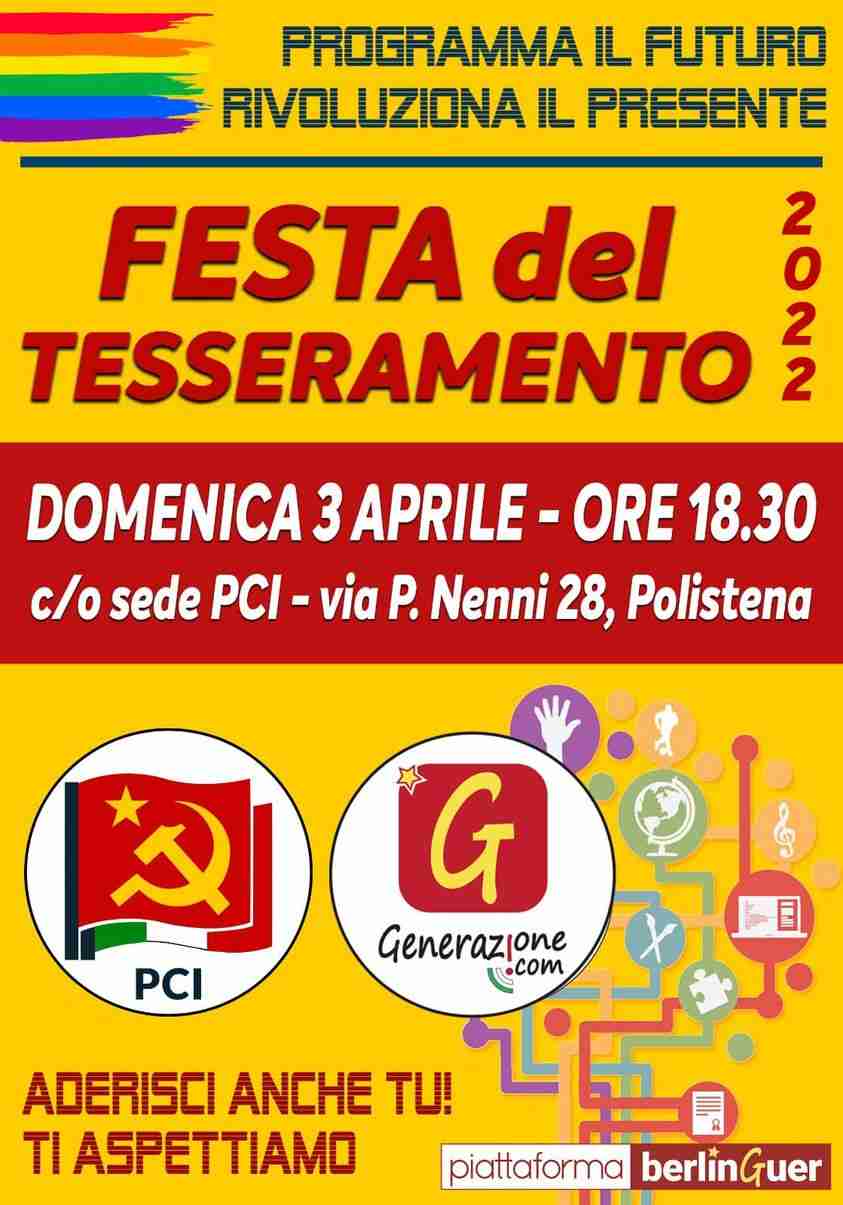 Il PCI di Polistena riparte col tesseramento 2022