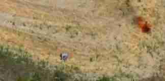 Appicca il rogo e scappa: beccato dal drone della Regione