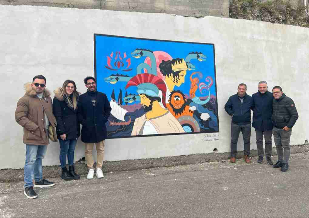Seminara, la street art di Iozzo e Neri celebra l’Odissea e il suo traduttore Leonzio Pilato
