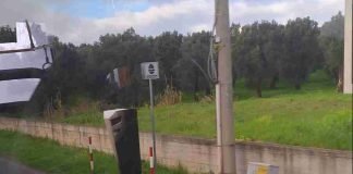 In fiamme l’autovelox tra Palmi e Gioia Tauro