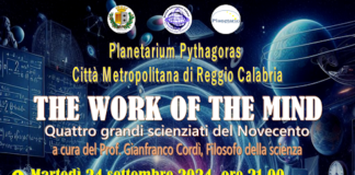 Venerdì al Planetarium Pythagoras della Città Metropolitana di Reggio Calabria torna «The work of the mind