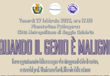 Venerdì 27 febbraio al Planetarium Pythagoras della Città Metropolitana di Reggio Calabria “Quando il genio è maligno”