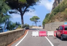 Bagnara, riapre a senso unico alternato la SS 18 dopo la caduta massi: proseguono i lavori di messa in sicurezza