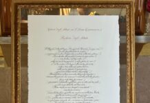 Alla Chiesa degli Artisti di Santa Lucia di Taurianova un’opera calligrafica della dottoressa Rossella Papandrea
