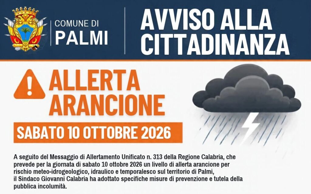 avviso meteo del comune di palmi